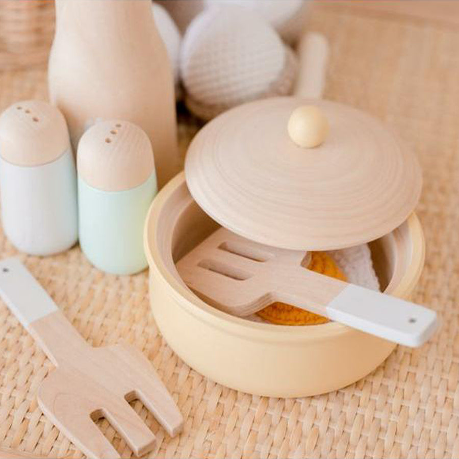 Pastel Wooden Cooking set | Hand made, 7 pieces