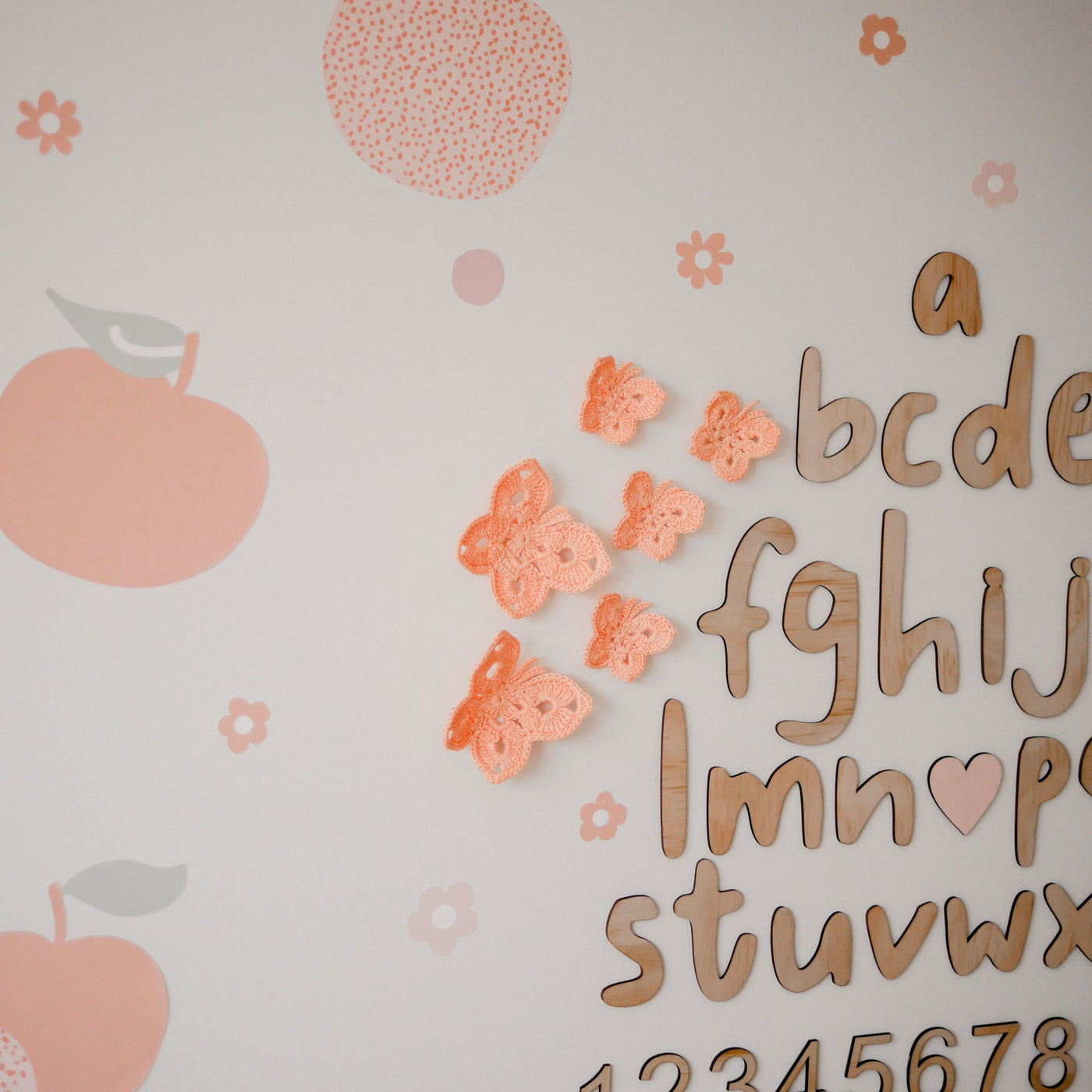 Butterfly wall decals - Sweet peaches | Set of 6