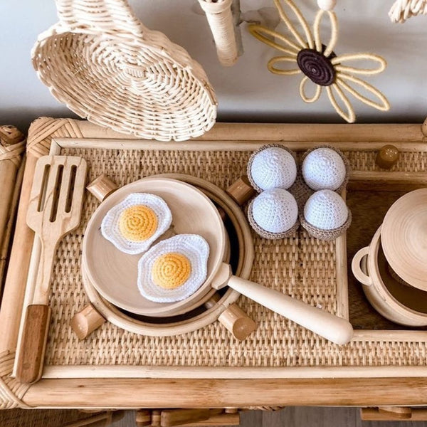 Crochet Egg Set - 7 piece set