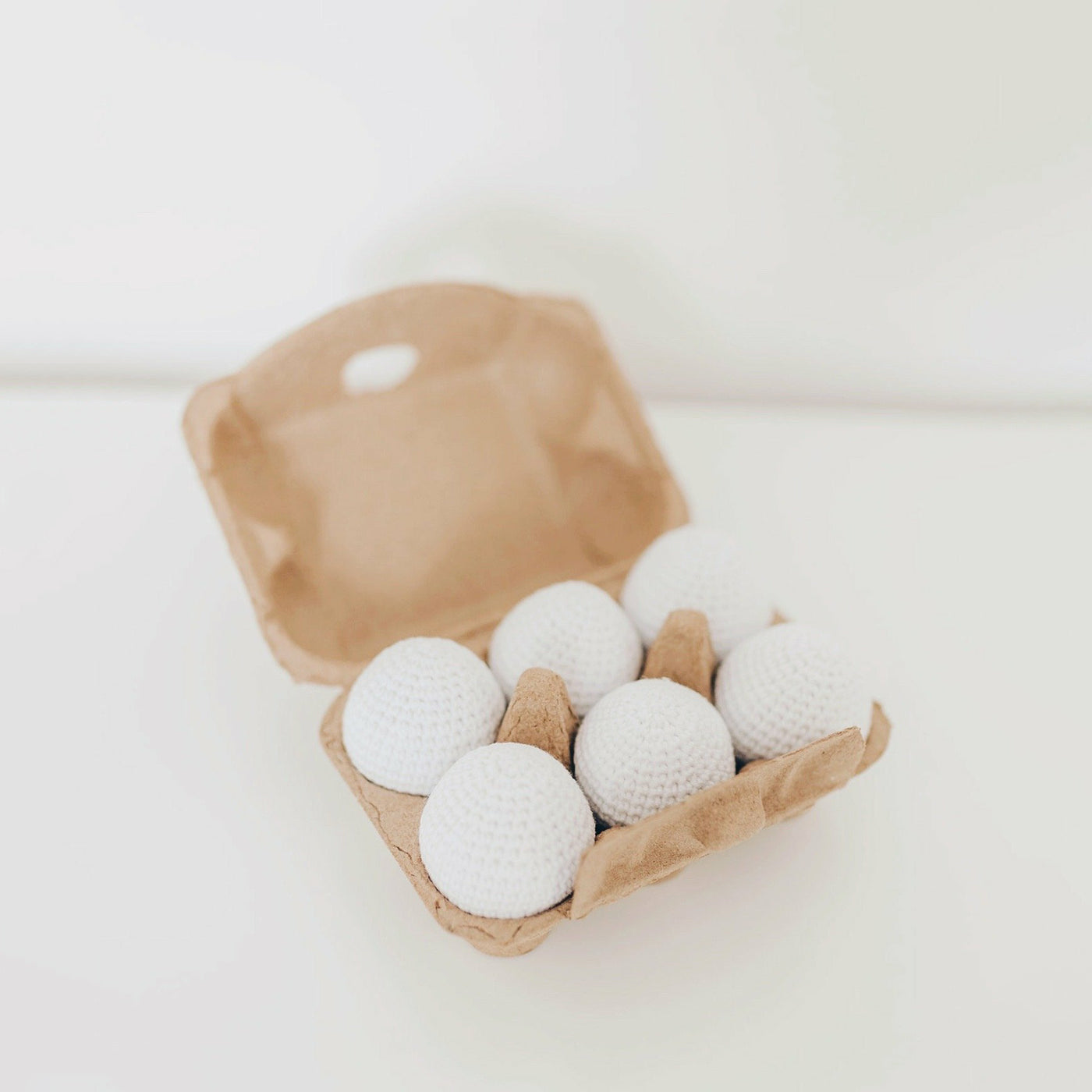 Carton of eggs - 6 crochet eggs